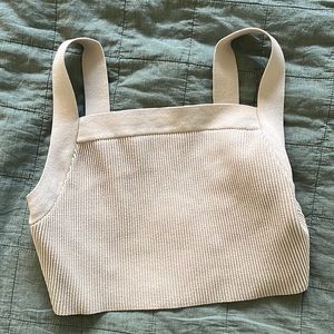 Babaton Getty Sculpt Knit Tank in Matte Pearl — ARITZIA